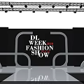 Contemporary Runway Stage Interior Design With Bright Lighting Shiny Floor And Seats