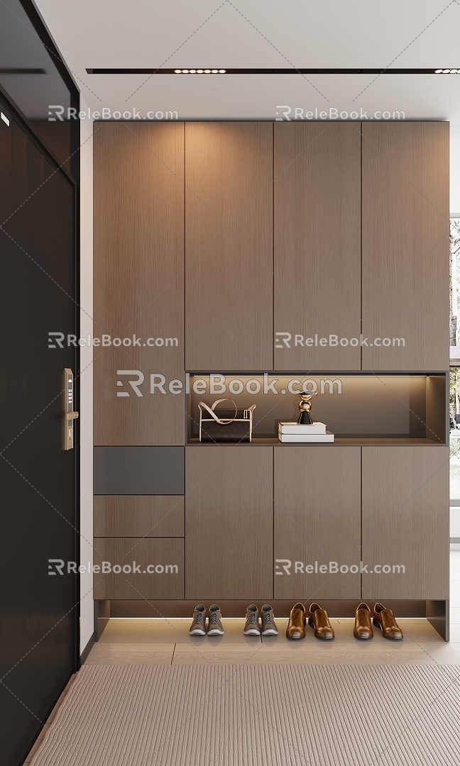 Modern Italian Entrance Entrance Entrance Cabinet Entrance Entrance Shoe Cabinet 3d model