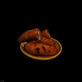 Grilled Sausages Served on Yellow Plate with Sliced Portions and Juicy Meat Inside