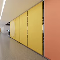 Modern aisle mosaic felt color matching mosaic screen open office area work station partition corridor screen 3d model