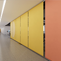 Modern aisle mosaic felt color matching mosaic screen open office area work station partition corridor screen 3d model