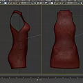Stylish Brown Sleeveless High Neck Fitted Dress For Modern Women