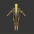 Everyday Casual Outfit With Denim Jacket Brown Pants Leather Gloves Boots And Goggles For Daily Use