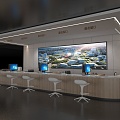 Front Desk Bar Service Desk Service Lobby 3d model