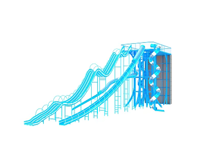 Modern Slide Speed Slide Climbing Combination 3d model