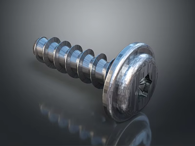 Screw Nut Pan Head Screw Round Head Screw Cylindrical Head Screw Countersunk Head Screw Flat Head Screw 3d model