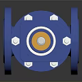 High Performance Blue Industrial Valve With Flange Connections And Metal Handle