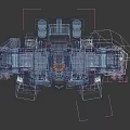 Intelligent Machine Mecha Style With Deep Blue Gray Armored Body And Mechanical Structure