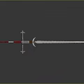 Officer Sword Long Sword Sheath Sword Samurai Sword Samurai Sword Accessories Soldier Sword Knight Sabre 3d model