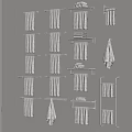 Modern Metal Bathroom Shelves with Wall Mounted Racks White Towels and Storage Design