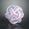 Modern White Furniture Decorative Ornament With Purple Spots And Hollow Spherical Design
