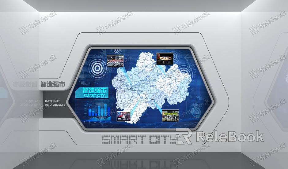 Technology background wall model