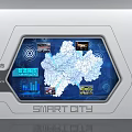 Technology background wall 3d model
