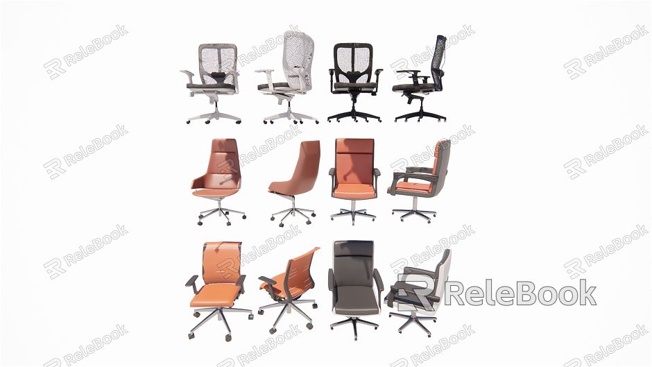 Modern Office Chair Office Chair Staff Chair Boss Chair model