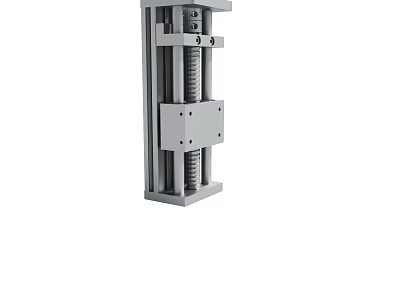 Gray Metal Mechanical Linear Module With Frame And Screw Components 3d model