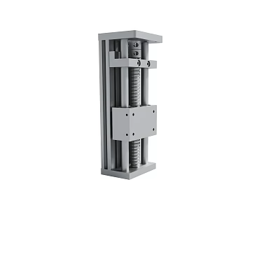 Gray Metal Mechanical Linear Module With Frame And Screw Components 3d model