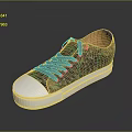 Everyday Camo Canvas Shoes With Gray Laces White Sole And Brown Insole