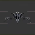 JASDF Military Aerospace Rotorcraft Model With Four Propeller Rotors