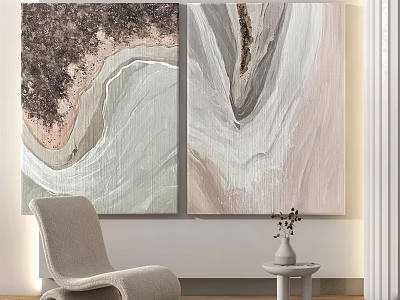 Quiet Abstract Painting Abstract Hanging Painting 3d model