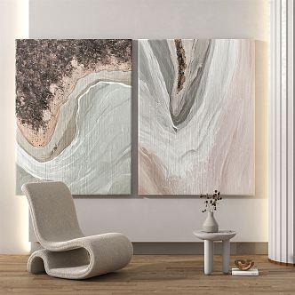 Quiet Abstract Painting Abstract Hanging Painting 3d model