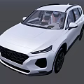 Hyundai White SUV Exterior Design With Sleek Body And Modern Front Grille