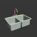 Stainless Steel Double Kitchen Sink With Faucet For Food Preparation And Cooking