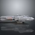 Advanced Futuristic Sci Fi Spaceship With Metallic Hull And Reflective Surface 3d model