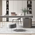 Modern study 3d model