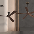 Fan light ceiling fan light fan 3d model