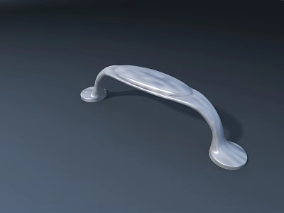 Modern White Curved Faucet With Sleek Design For Bathroom And Kitchen 3d model