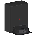 Modern Robot Vacuum Cleaner for Daily Use with Black Design and Open Lid