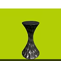 Stylish Modern Side Table With Round Top And Textured Dark Base Design 3d model