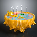 modern cell nucleus cell structure cell anatomy 3d model