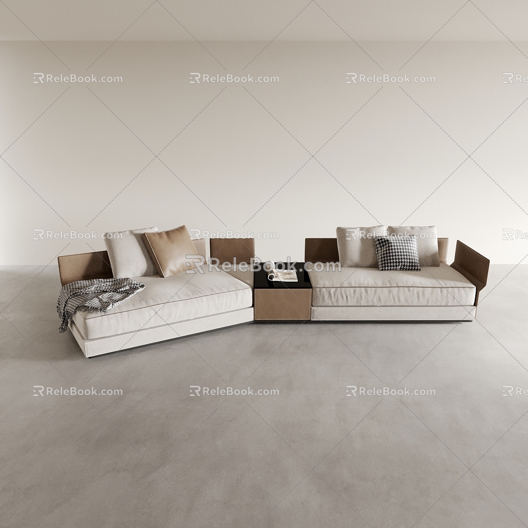 Living room sofa three-seat sofa leisure sofa multi-person sofa two-seat sofa modern sofa 3d model