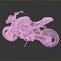 Modern Sports Motorcycle With White And Blue Body Black Seat And Alloy Wheels