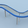 Curved Blue Roller Conveyor Industrial Equipment With Metal Support Legs