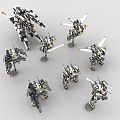 LEGO toy blocks Gundam robot hand office 3d model