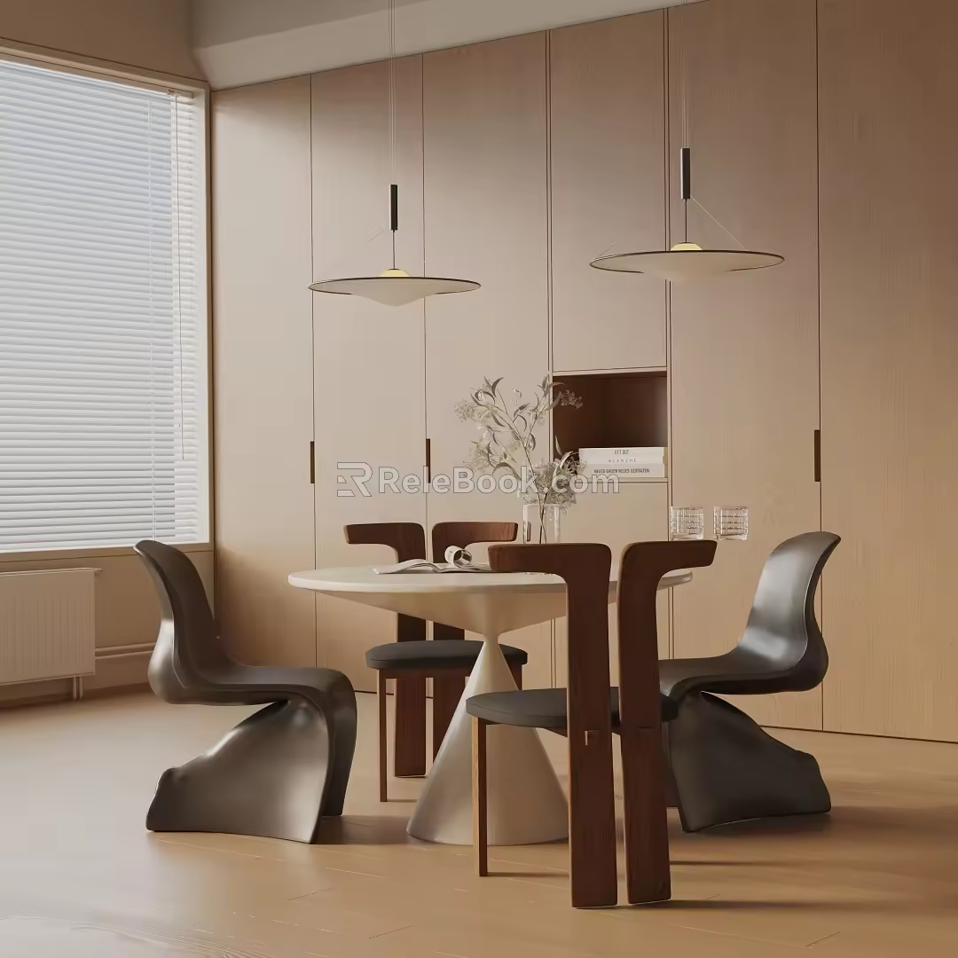 Modern dining table 3d model