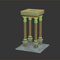 European style pillar stone pillar stone pillar 3d model