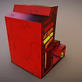 Classic Arcade Machine Entertainment Appliance With Colorful Screen Joysticks And Control Buttons