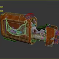 Orange Mechanical Equipment With Leather Seat And Metal Structure Components