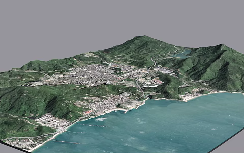 Mountain Big Mountain Map Mountain Satellite Map Mountain 3d model