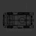 Military Green Armored Utility Vehicle With Large Tires Multiple Headlights And Off Road Gear