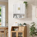 Minimalist Dining Living Room Interior With Wooden Cabinet Shelf And Green Plants
