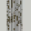 Modern Decorative Partition With Vertical Wooden Slats And Open Design