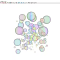 Colorful Soap Bubbles Floating On Black Background With Vibrant Iridescent Hues