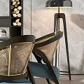 New Chinese Dining Table and Chair Combination Dining Table and Chair Tableware 3d model