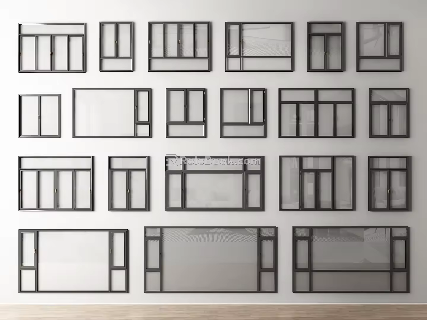 Modern windows casement windows balcony windows floor-to-ceiling windows doors and windows 3d model