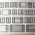 Modern windows casement windows balcony windows floor-to-ceiling windows doors and windows 3d model