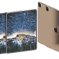 Apple Tablet With Starry Sky Mountain Wallpaper And Back Camera Design